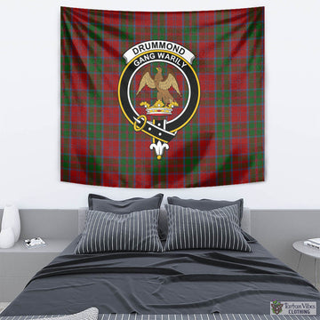 Drummond Tartan Tapestry Wall Hanging and Home Decor for Room with Family Crest