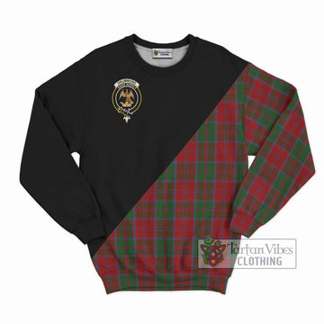 Drummond Tartan Sweatshirt with Family Crest and Military Logo Style