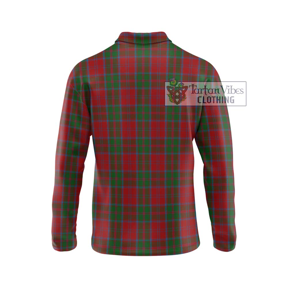 Drummond Tartan Long Sleeve Polo Shirt with Family Crest DNA In Me Style - Tartanvibesclothing Shop