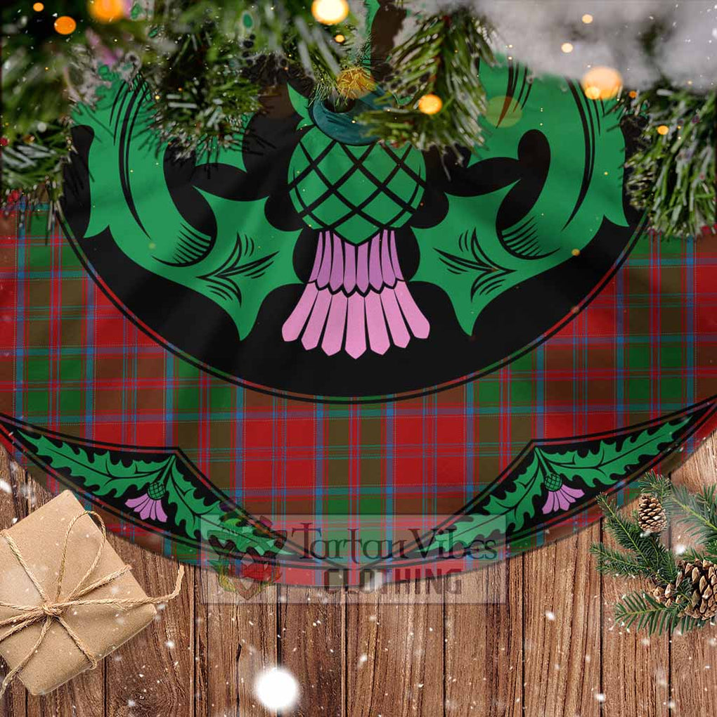 Tartan Vibes Clothing Drummond Tartan Christmas Tree Skirt Scottish Thistle Style