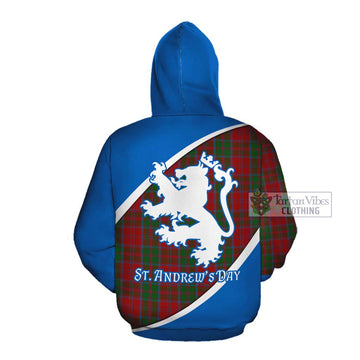 Drummond Family Crest Tartan Cotton Hoodie Celebrate Saint Andrew's Day in Style