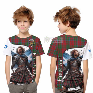 Drummond Crest Tartan Kid T-Shirt Inspired by the Freedom of Scottish Warrior