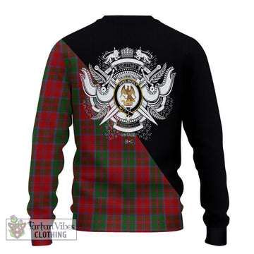 Drummond Tartan Ugly Sweater with Family Crest and Military Logo Style