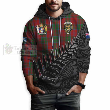 Drummond Crest Tartan Hoodie with New Zealand Silver Fern Half Style