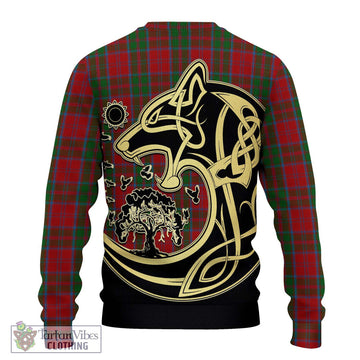 Drummond Tartan Ugly Sweater with Family Crest Celtic Wolf Style