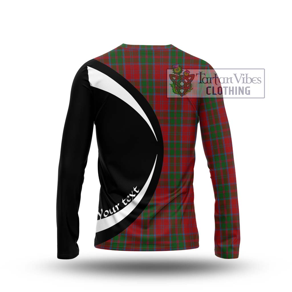 Drummond Tartan Long Sleeve T-Shirt with Family Crest Circle Style - Tartan Vibes Clothing