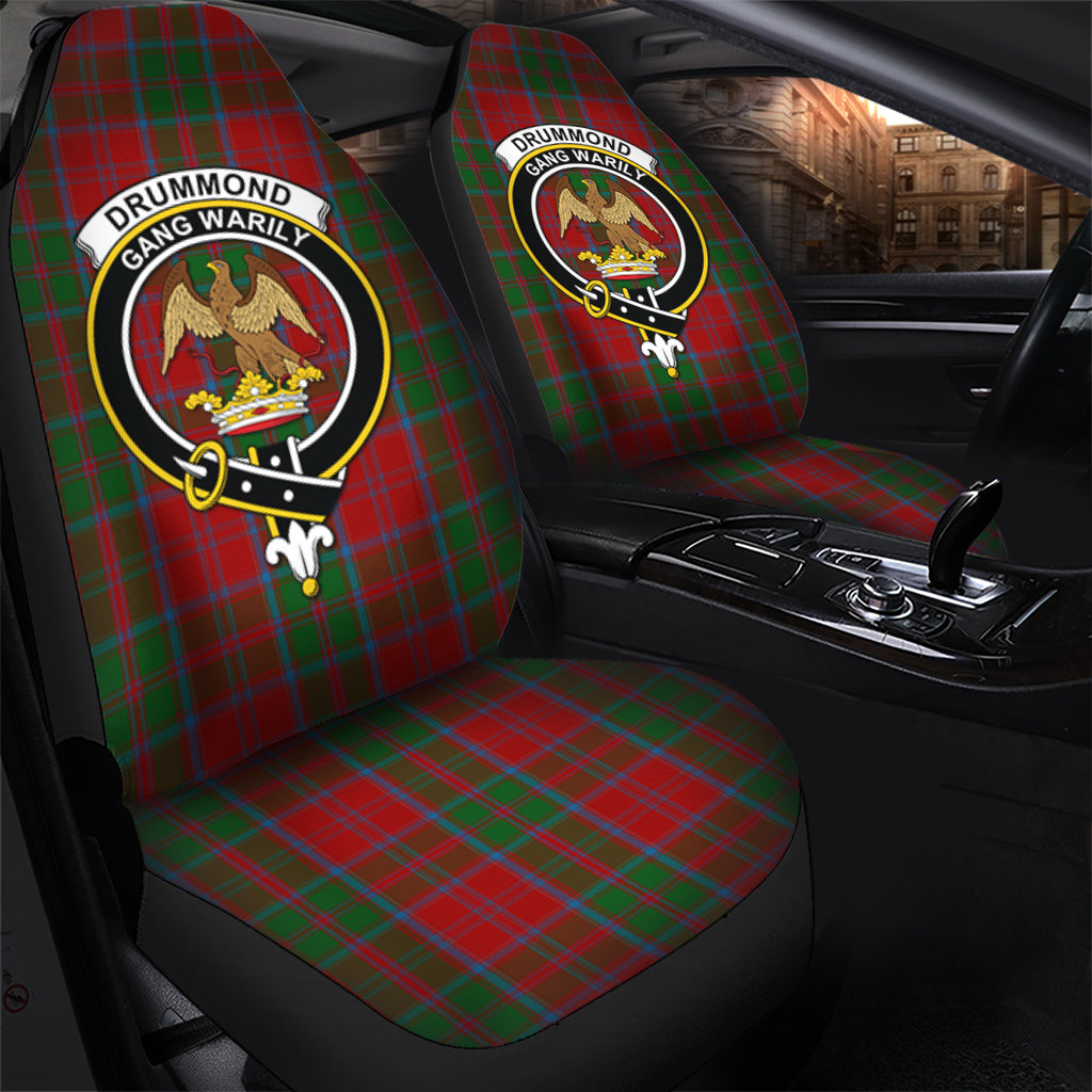 Drummond Tartan Car Seat Cover with Family Crest - Tartanvibesclothing