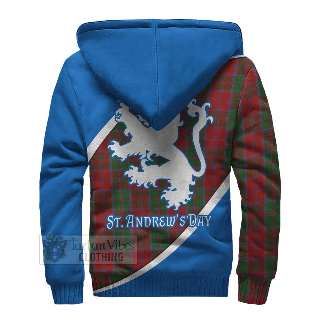 Tartan Vibes Clothing Drummond Family Crest Tartan Sherpa Hoodie Celebrate Saint Andrew's Day in Style