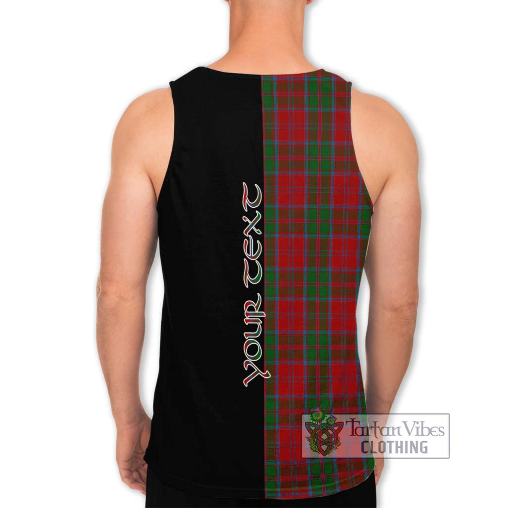 Drummond Tartan Men's Tank Top with Family Crest and Half Of Me Style - Tartanvibesclothing Shop