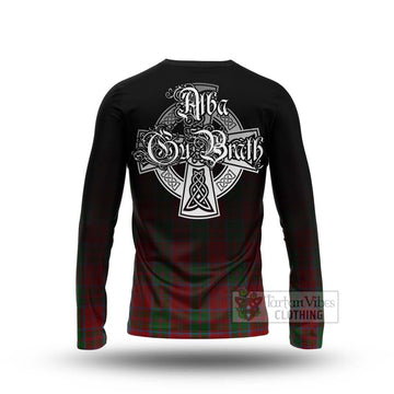 Drummond Tartan Long Sleeve T-Shirt Featuring Alba Gu Brath Family Crest Celtic Inspired