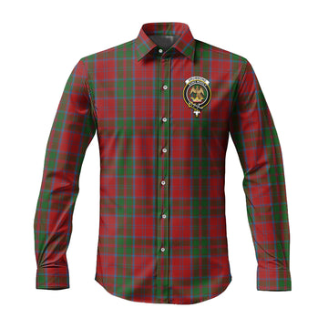 Drummond Tartan Long Sleeve Button Up Shirt with Family Crest