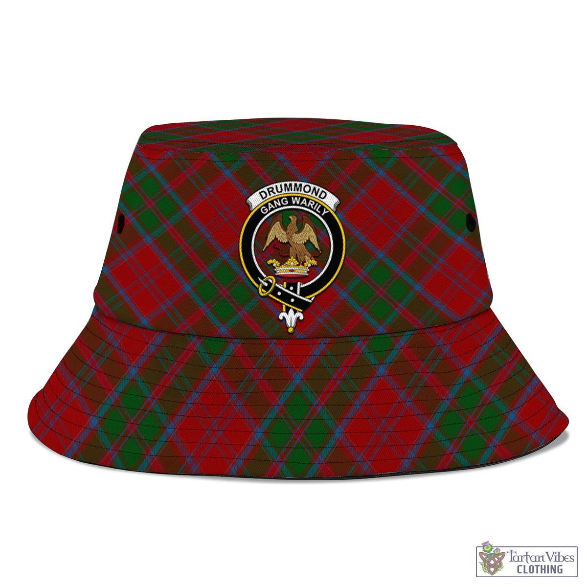 Tartan Vibes Clothing Drummond Tartan Bucket Hat with Family Crest