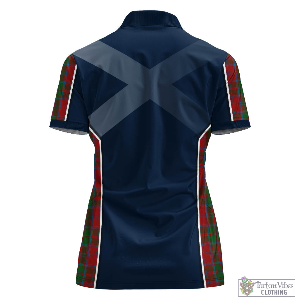 Drummond Tartan Women's Polo Shirt with Family Crest and Lion Rampant Vibes Sport Style - Tartan Vibes Clothing