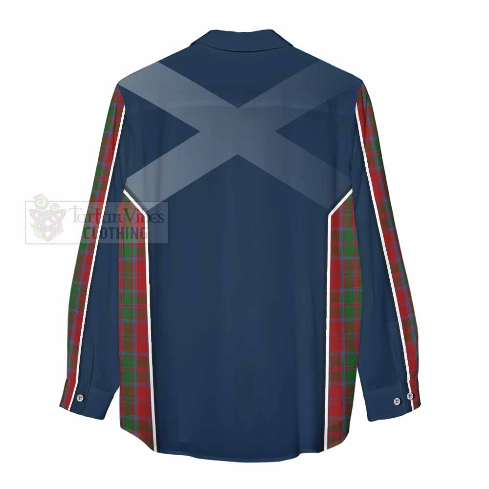 Tartan Vibes Clothing Drummond Tartan Women's Casual Shirt with Family Crest and Lion Rampant Vibes Sport Style