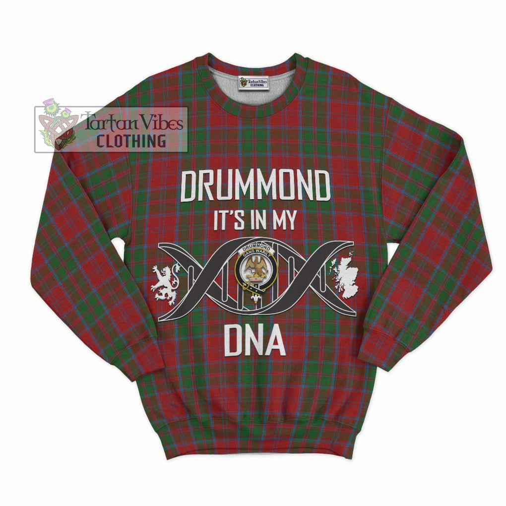 Drummond Tartan Sweatshirt with Family Crest DNA In Me Style - Tartanvibesclothing Shop