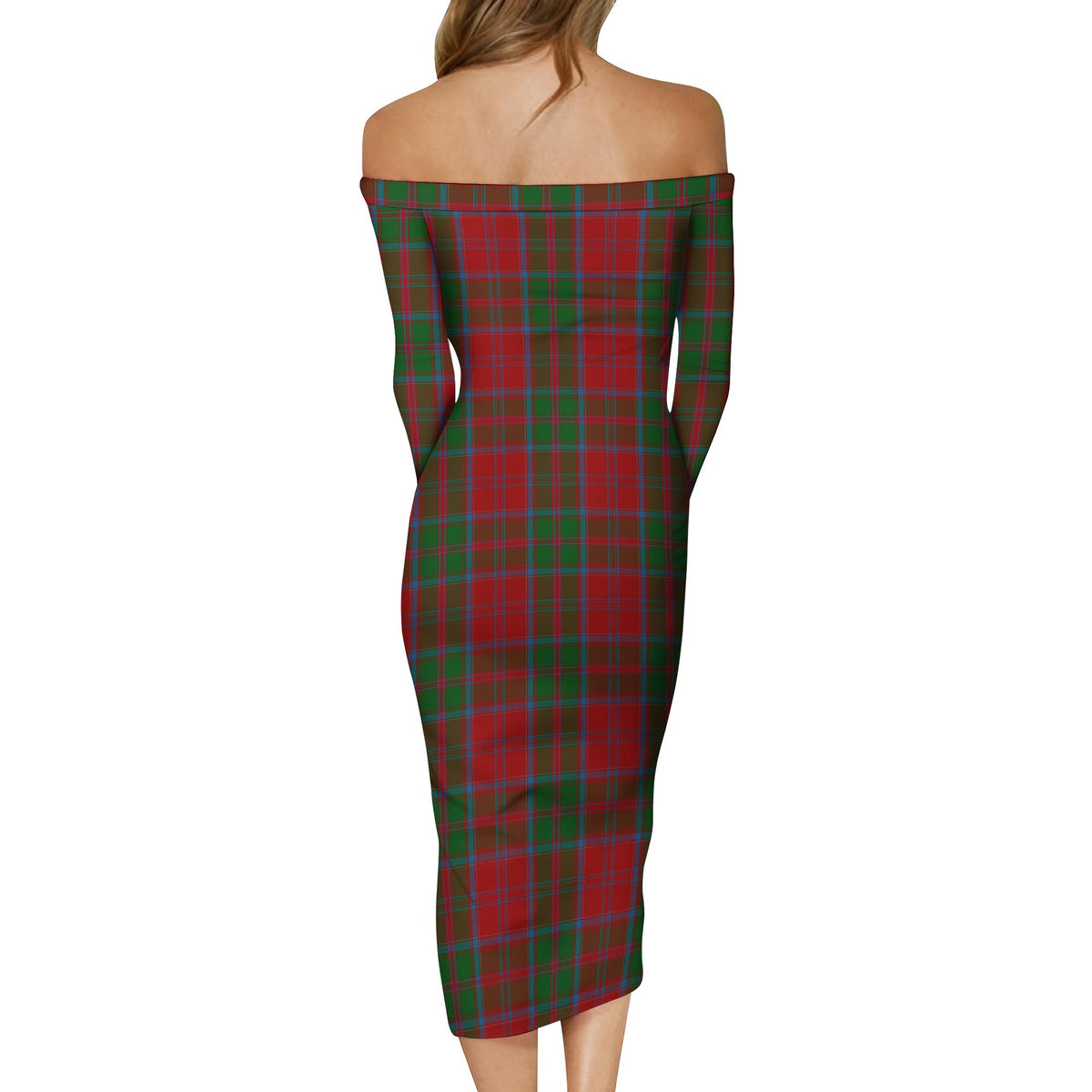 Drummond Tartan Off Shoulder Lady Dress - Tartan Vibes Clothing