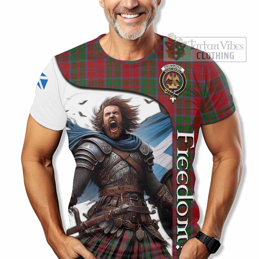 Drummond Crest Tartan T-Shirt Inspired by the Freedom of Scottish Warrior