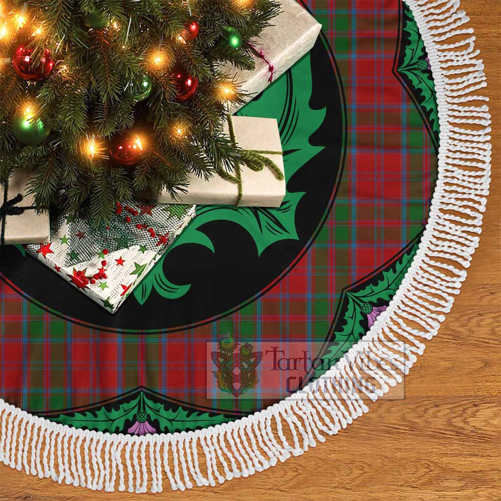 Tartan Vibes Clothing Drummond Tartan Christmas Tree Skirt Scottish Thistle Style