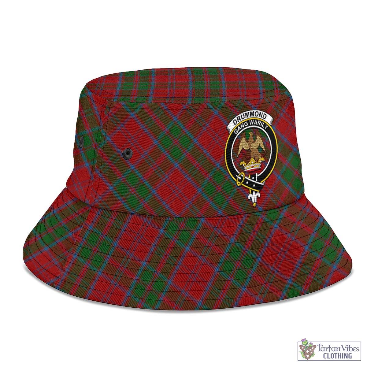 Tartan Vibes Clothing Drummond Tartan Bucket Hat with Family Crest