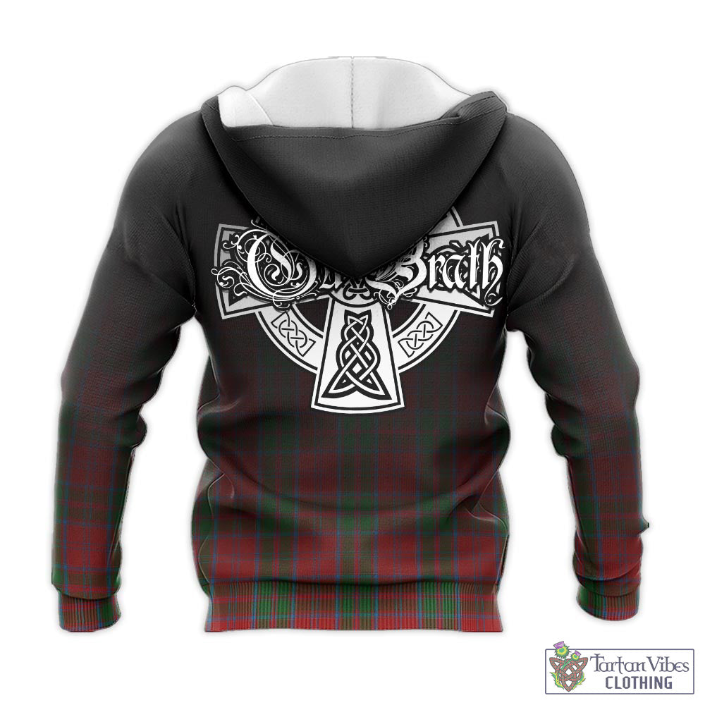 Tartan Vibes Clothing Drummond Tartan Knitted Hoodie Featuring Alba Gu Brath Family Crest Celtic Inspired