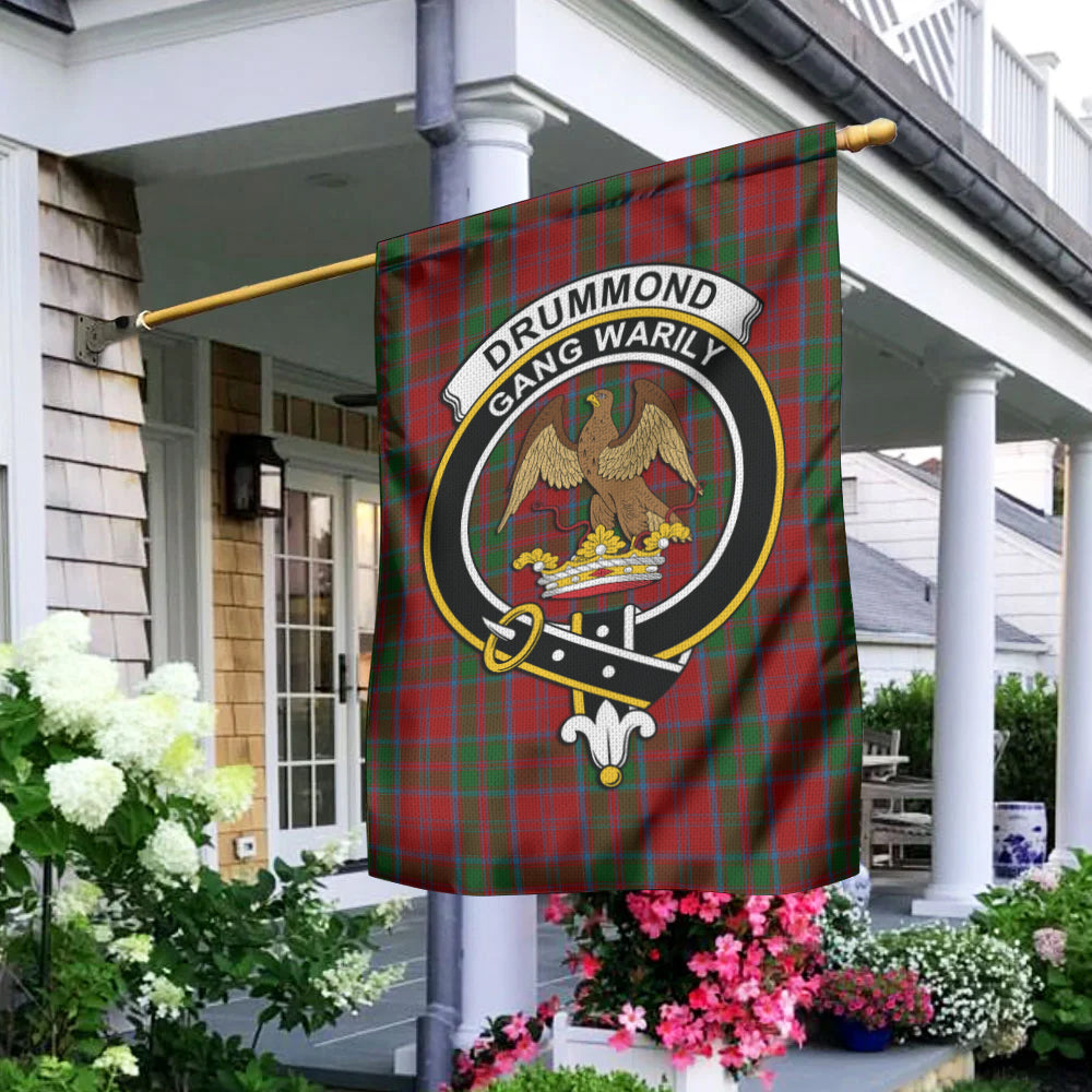 Drummond Tartan Flag with Family Crest - Tartan Vibes Clothing