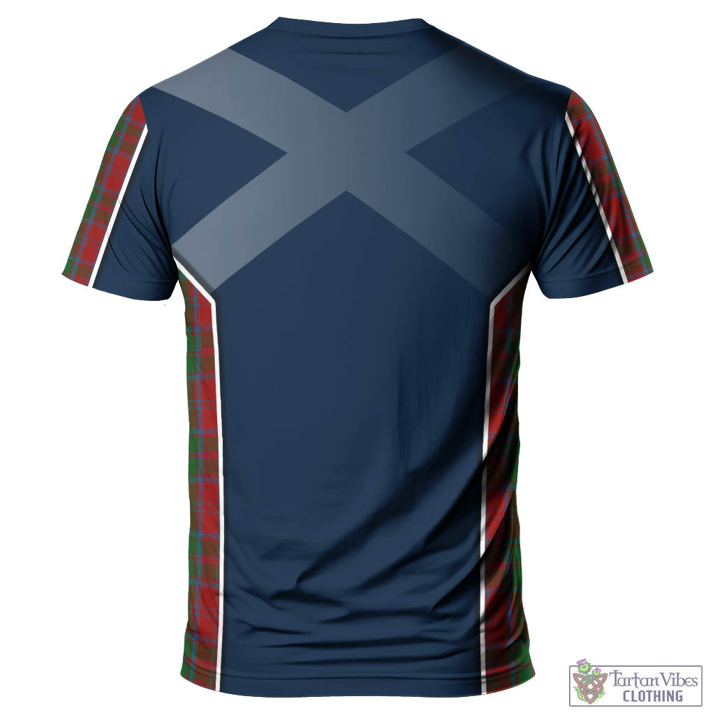 Tartan Vibes Clothing Drummond Tartan T-Shirt with Family Crest and Scottish Thistle Vibes Sport Style