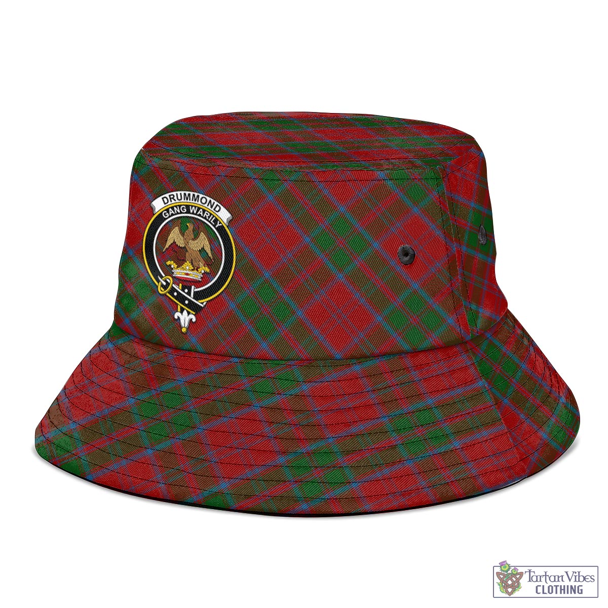 Tartan Vibes Clothing Drummond Tartan Bucket Hat with Family Crest