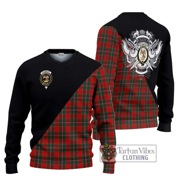 Drummond Ancient Tartan Ugly Sweater with Family Crest and Military Logo Style