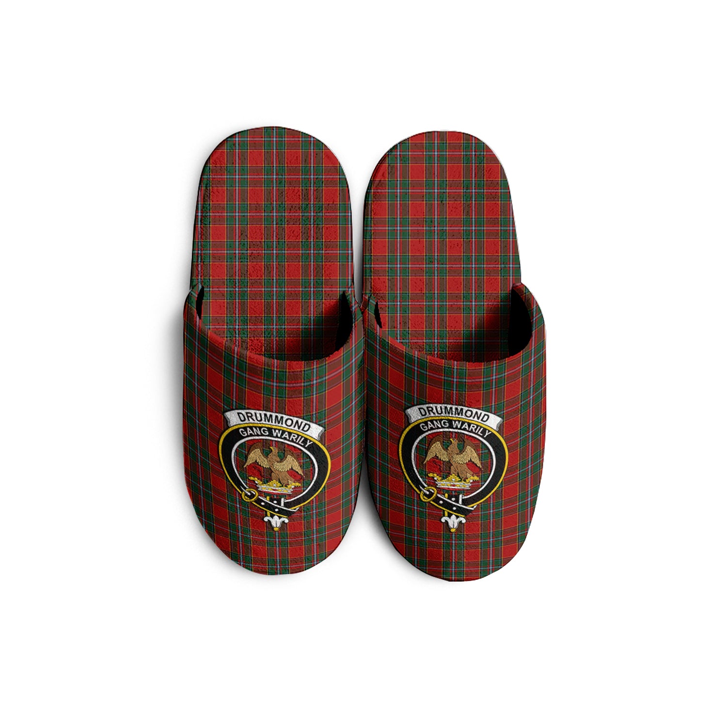 Drummond Ancient Tartan Home Slippers with Family Crest - Tartanvibesclothing