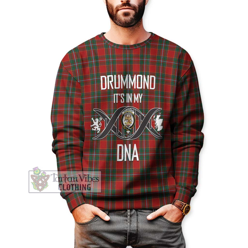 Drummond Ancient Tartan Sweatshirt with Family Crest DNA In Me Style Unisex - Tartanvibesclothing Shop