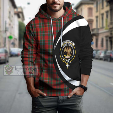 Drummond Ancient Tartan Hoodie with Family Crest Circle Style