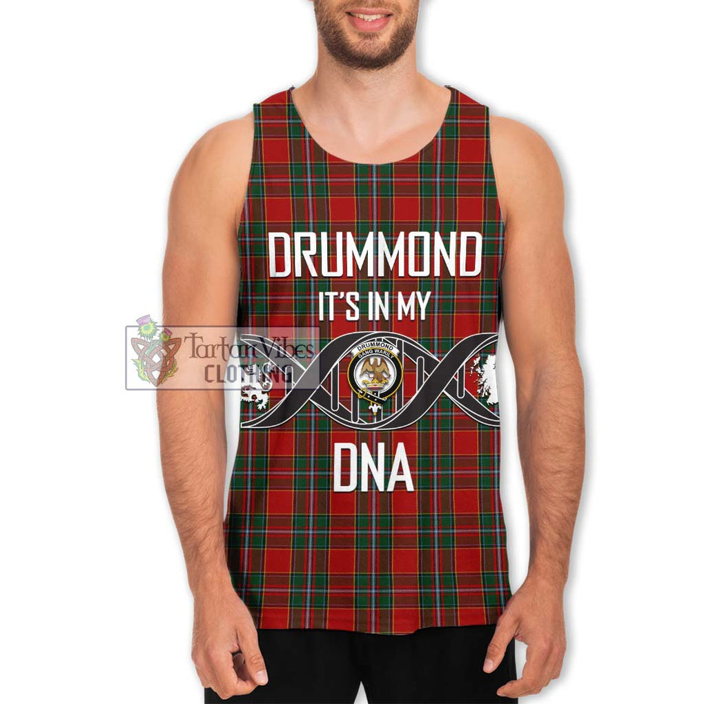 Drummond Ancient Tartan Men's Tank Top with Family Crest DNA In Me Style Men - Tartanvibesclothing Shop