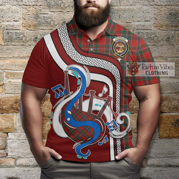 Drummond Ancient Tartan Polo Shirt with Epic Bagpipe Style