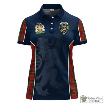 Drummond Ancient Tartan Women's Polo Shirt with Family Crest and Lion Rampant Vibes Sport Style