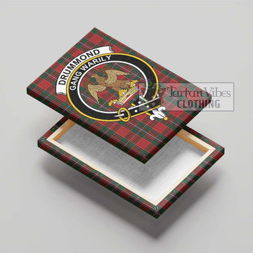 Drummond Ancient Tartan Canvas Print Wall Art with Family Crest