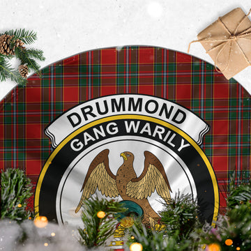 Drummond Ancient Tartan Christmas Tree Skirt with Family Crest