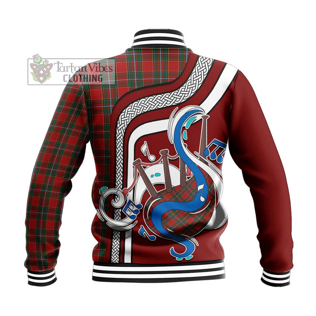 Tartan Vibes Clothing Drummond Ancient Tartan Baseball Jacket with Epic Bagpipe Style