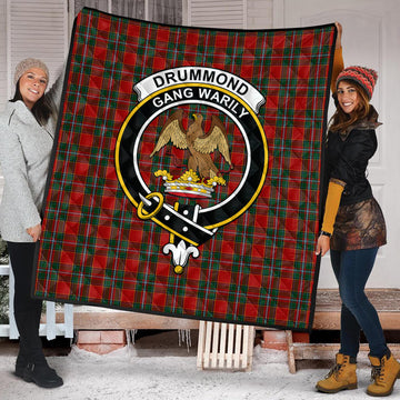 Drummond Ancient Tartan Quilt with Family Crest