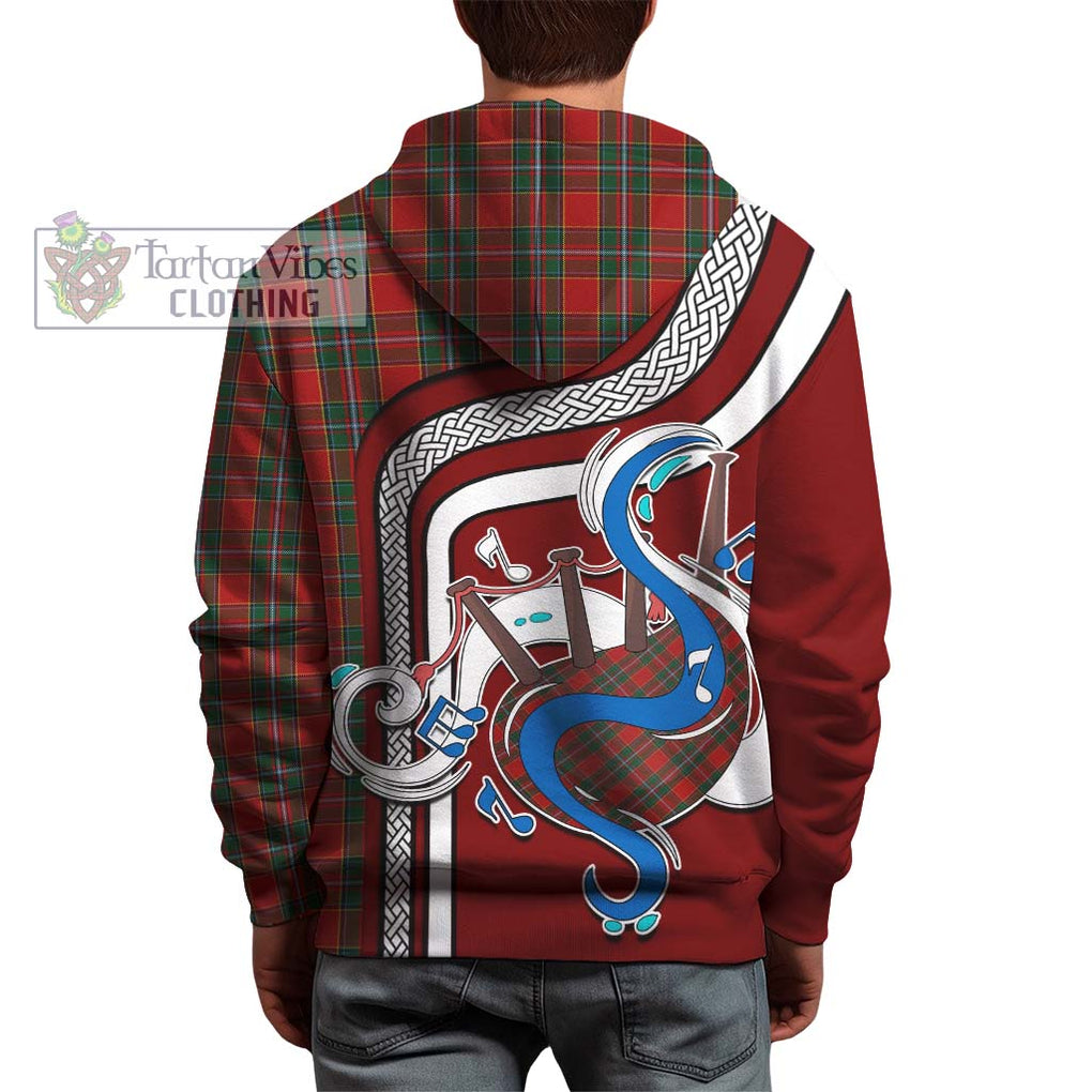 Drummond Ancient Tartan Hoodie with Epic Bagpipe Style - Tartanvibesclothing Shop