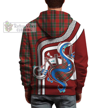 Drummond Ancient Tartan Hoodie with Epic Bagpipe Style