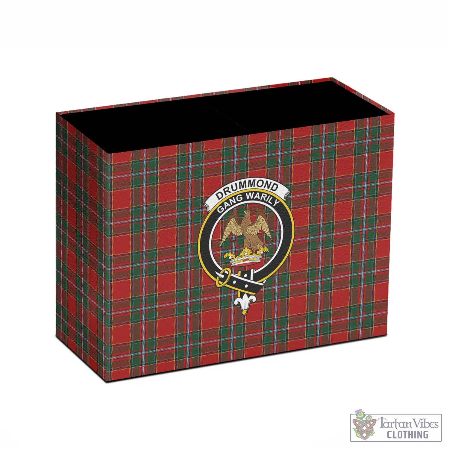 Tartan Vibes Clothing Drummond Ancient Tartan Pen Holder with Family Crest