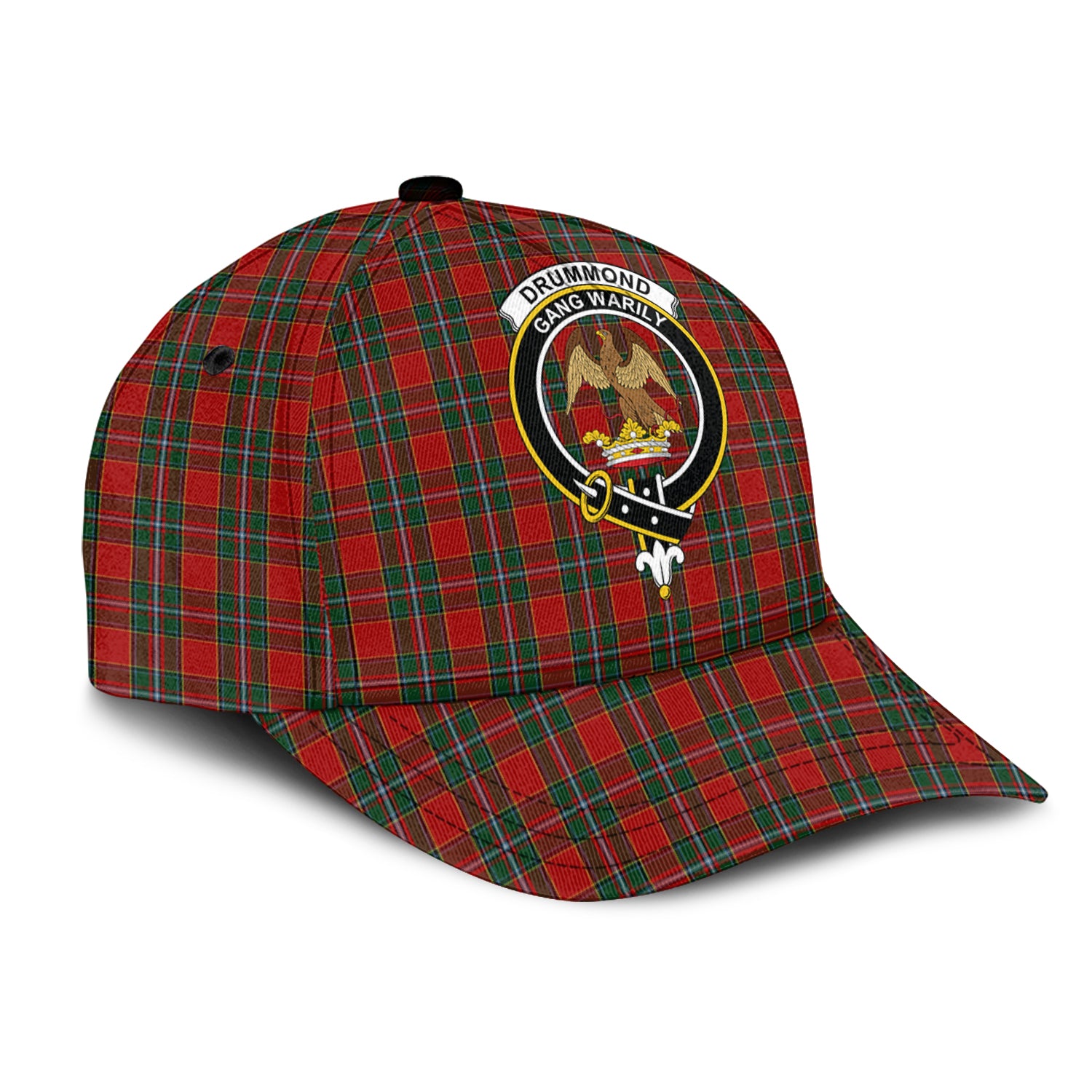 Drummond Ancient Tartan Classic Cap with Family Crest - Tartan Vibes Clothing