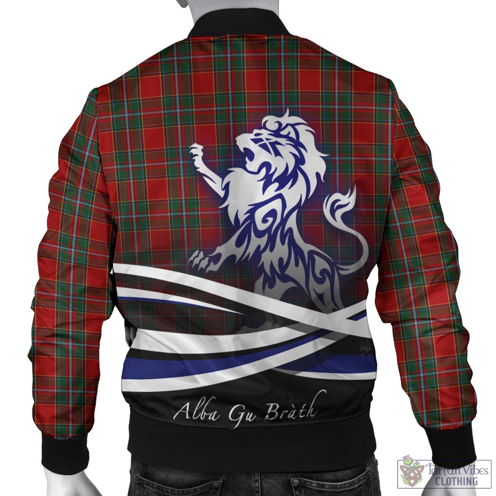 Tartan Vibes Clothing Drummond Ancient Tartan Bomber Jacket with Alba Gu Brath Regal Lion Emblem