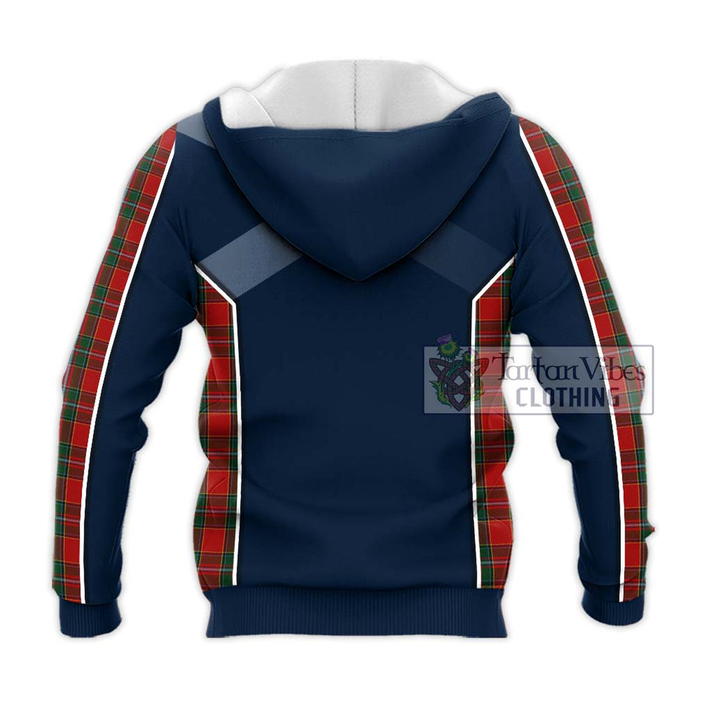 Drummond Ancient Tartan Knitted Hoodie with Family Crest and Lion Rampant Vibes Sport Style - Tartan Vibes Clothing