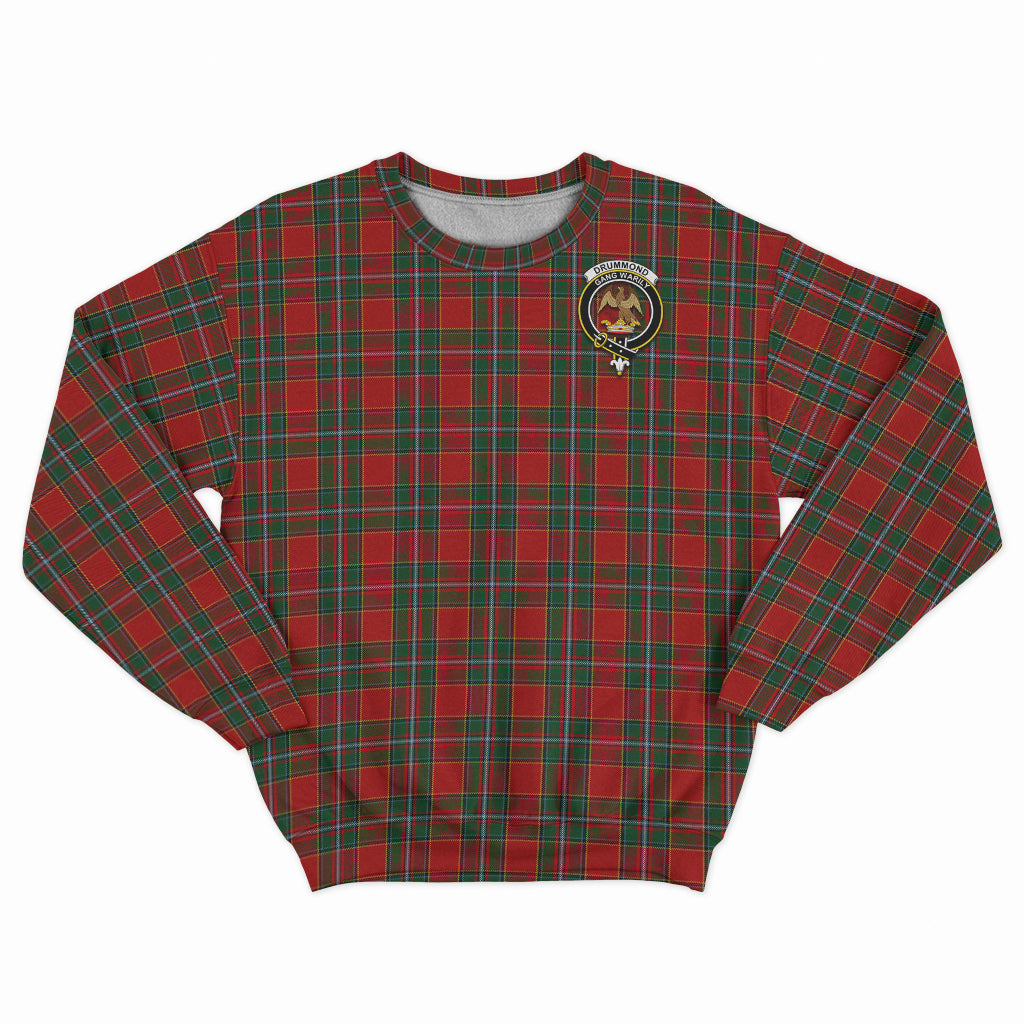 Drummond Ancient Tartan Sweatshirt with Family Crest - Tartan Vibes Clothing