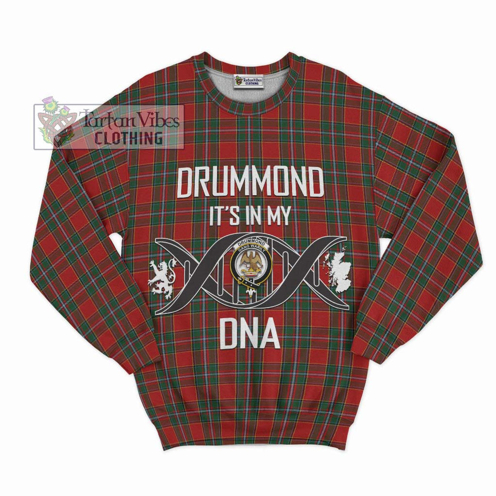 Drummond Ancient Tartan Sweatshirt with Family Crest DNA In Me Style - Tartanvibesclothing Shop