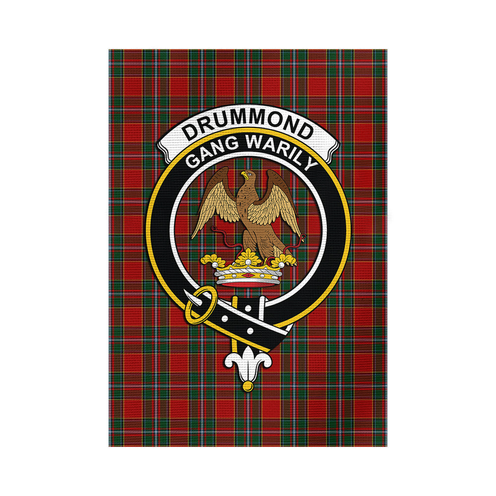 Drummond Ancient Tartan Flag with Family Crest - Tartan Vibes Clothing