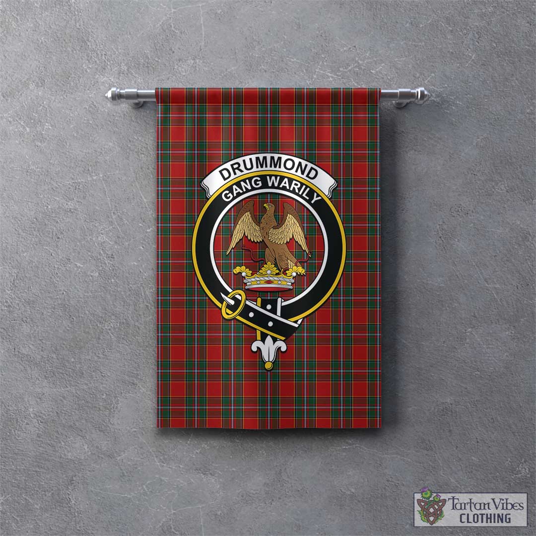 Tartan Vibes Clothing Drummond Ancient Tartan Gonfalon, Tartan Banner with Family Crest