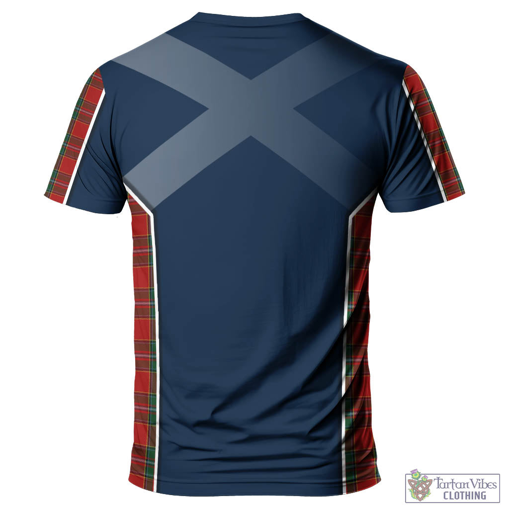 Tartan Vibes Clothing Drummond Ancient Tartan T-Shirt with Family Crest and Lion Rampant Vibes Sport Style