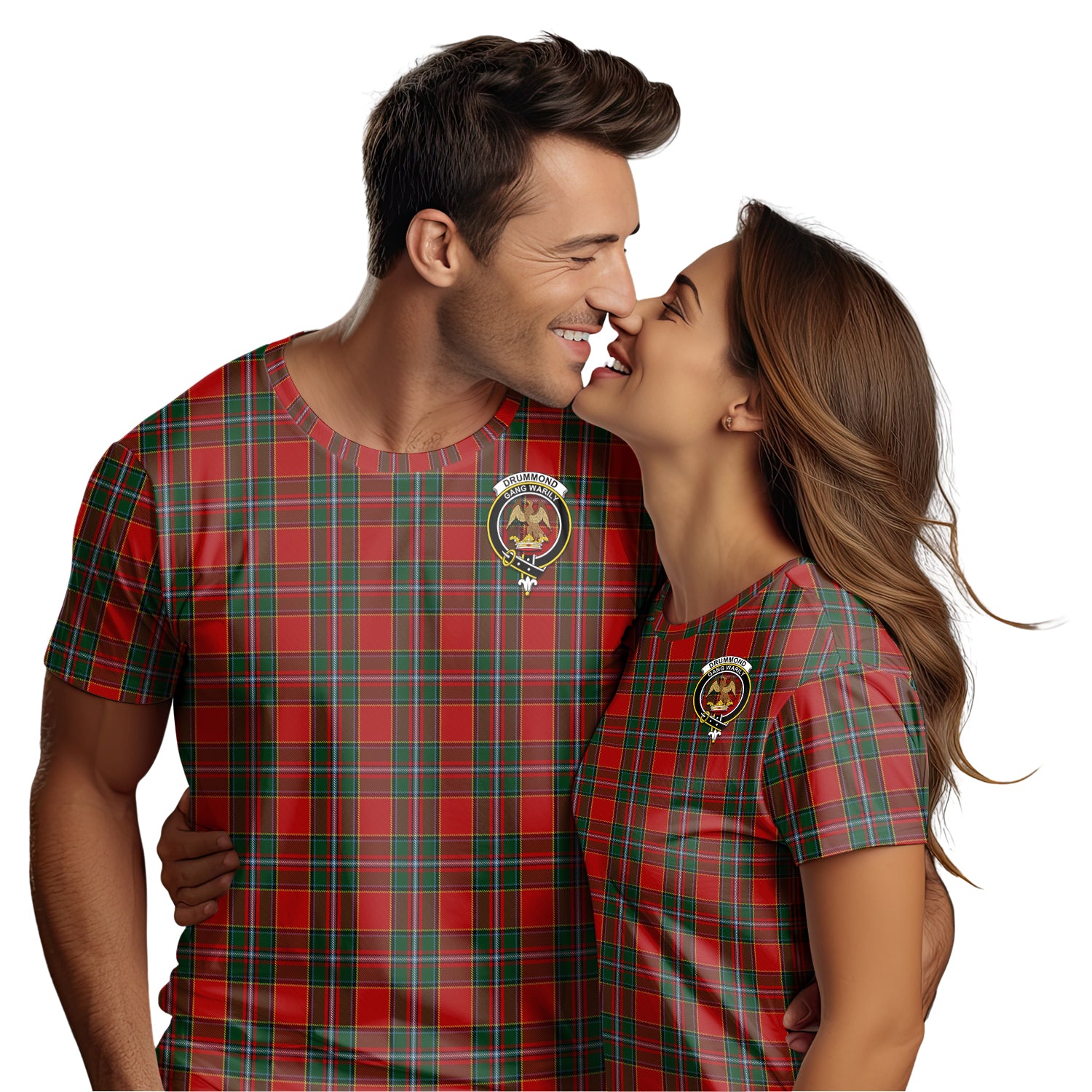 Drummond Ancient Tartan T-Shirt with Family Crest - Tartan Vibes Clothing